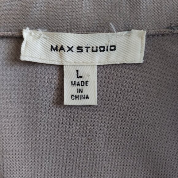 Max Studio shirt. Sz L. 61$% Modal, 33% Polyester 6% Spandex. - Picture 2 of 3